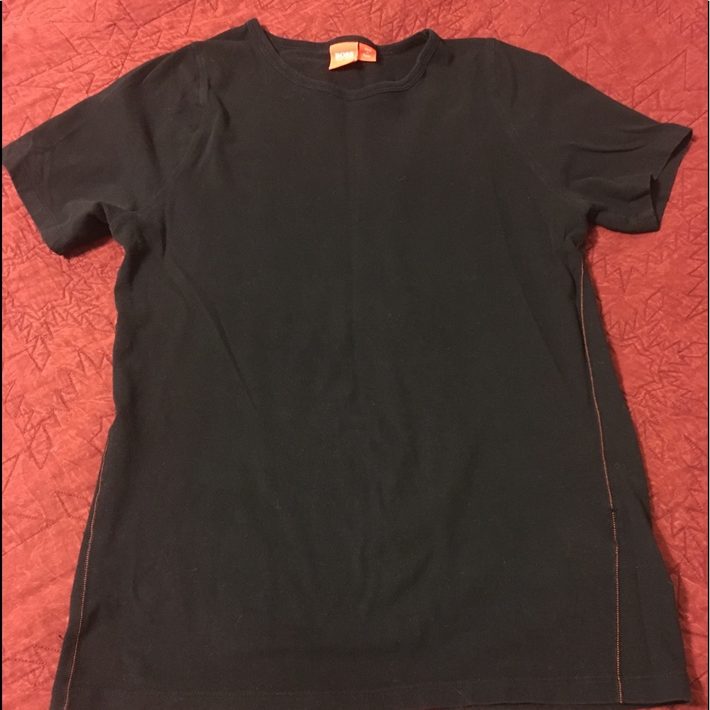 BOSS Hugo Boss  Black slim fit stretch Tshirt